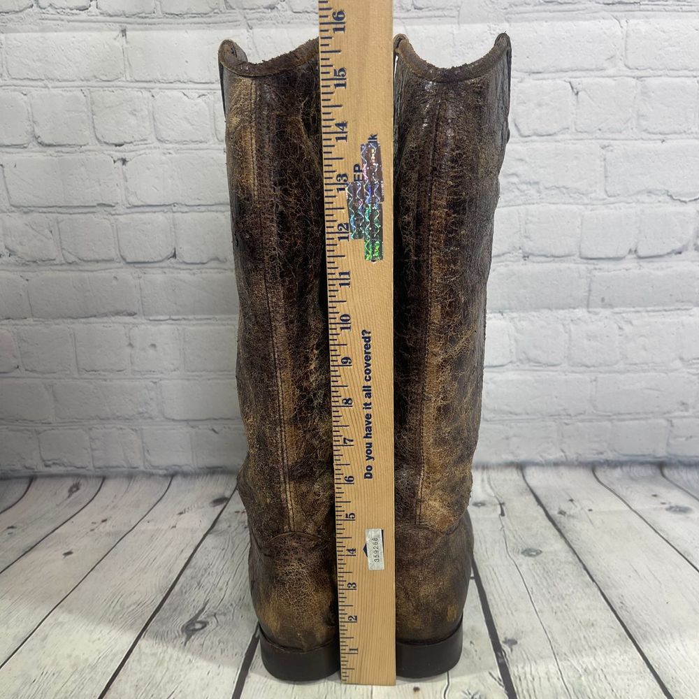 Frye Distressed Brown Ankle Boots - Picture 6 of 16